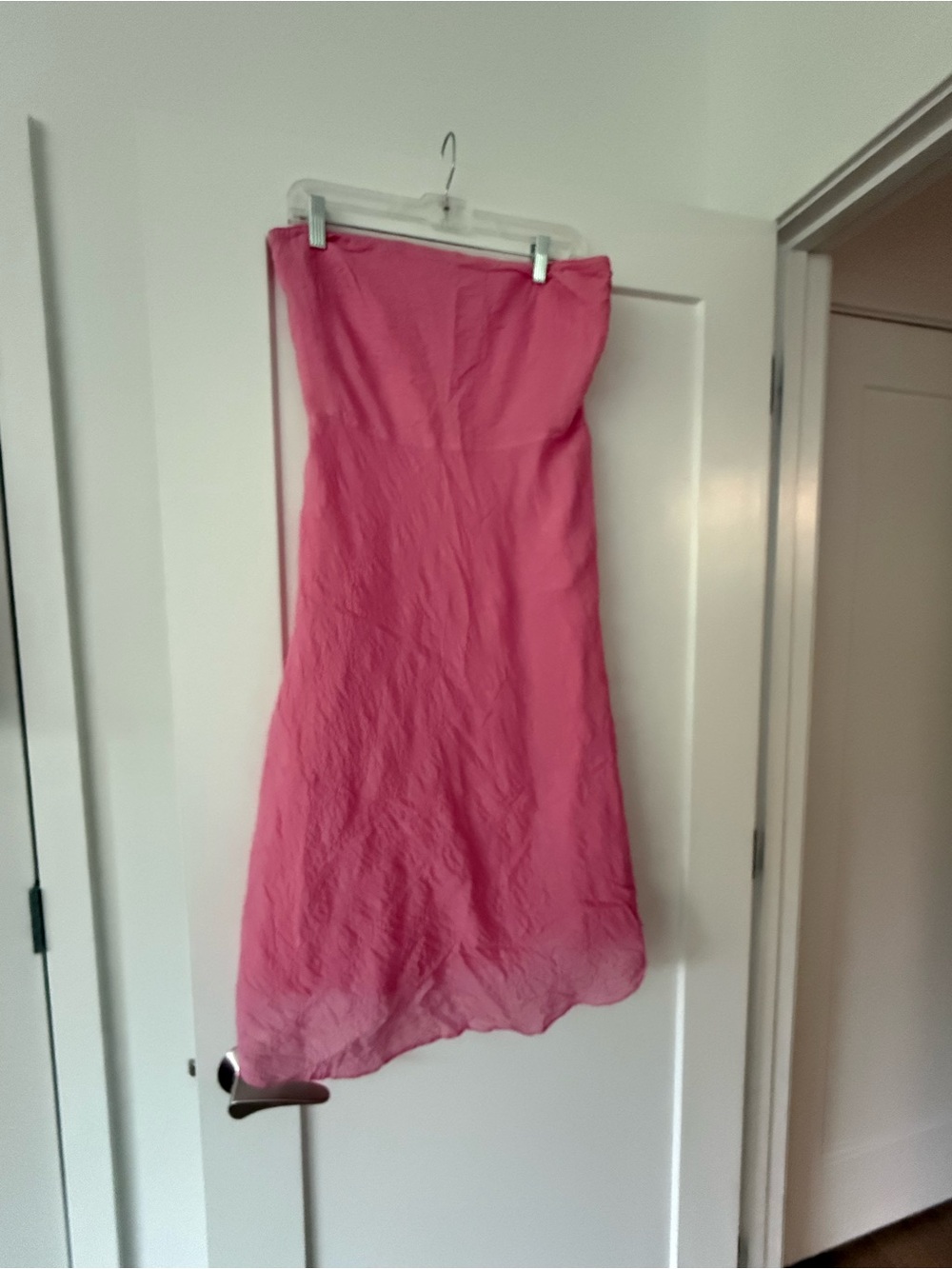 J. Crew Strapless High-Low Pink Maxi Skirt